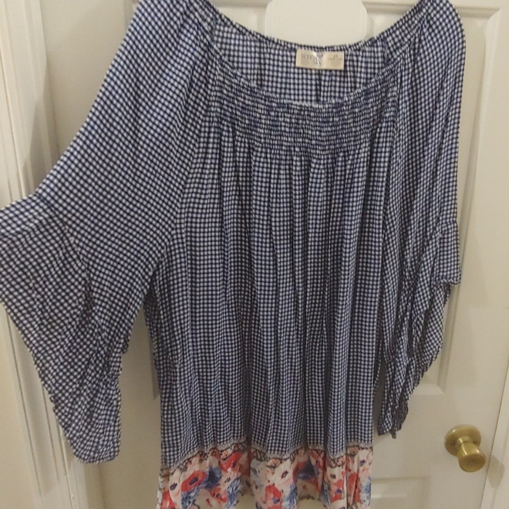 Blue and white shirt
